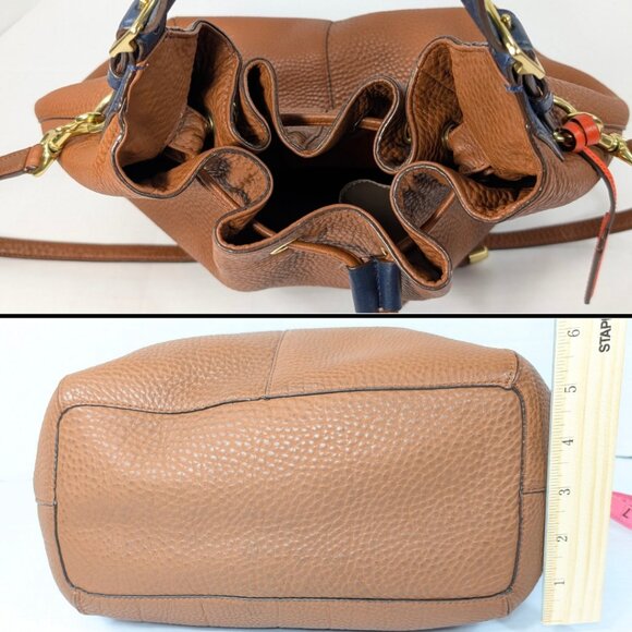 Coach Legacy Brown Pebbled Leather Convertible Large Bucket Bag 25306 - Picture 5 of 10